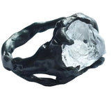 Ring mit einzigartigem Stein-Design in Schwarz