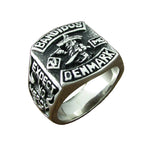 Bandidos Denmark ring made of 316L stainless steel with detailed engraving