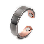 Kupferring für Männer Minimalistischer offener Cuff mit Magneten