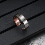 Kupferring für Männer Minimalistischer offener Cuff mit Magneten