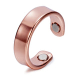 Kupferring für Männer Minimalistischer offener Cuff mit Magneten