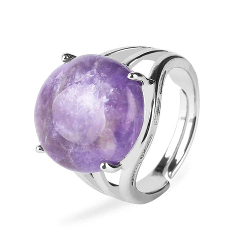 Silberring mit Amethyst-Element in lil