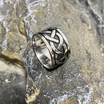 Keltischer Knoten Viking Ring aus Edelstahl