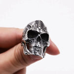 Herrenring im Punk-Stil mit Totenkopf-Design - Siegelring-shop