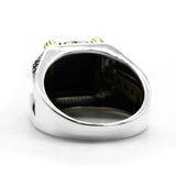 925 Sterling Silber Herrenring im türkischen Klassik-Stil mit quadratische