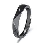 Versprechen Ring für Männer Einfache Geometrische Paar Ring Offen Verstellbar - Siegelring-shop