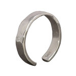 Men's sterling silver S925 ring with hammered finish