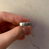 Hui Palindrom-Muster Ring für Männer aus Silber Handgefertigter Unisex Offener Ring