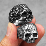 Skull Ring aus Edelstahl für Männer Schwarz