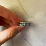 Offener Ring für Herren mit Sternmotiv aus Silbe