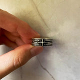 Offener Ring für Herren mit Sternmotiv aus Silbe