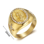 Ring Inspiriert von der Jungfrau Maria in Gold - Siegelring-shop