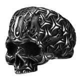 Skull Ring aus Edelstahl für Männer Schwarz