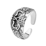 VerstellbarerSkull Ring aus 925er Sterling Silber für Männer