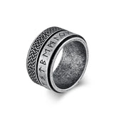 14mm Rune Ring für Männer Nordisch Knotendesig