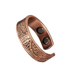 Kupfer Ring mit keltischem Muster und verstellbarem Cuff-Design