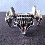 **H1: Vintage Gotischer Stahlring mit Totenschädel- und Tiermotiv, Fingerlinge aus Edelstahl für Männer**