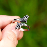 Herrenring aus Edelstahl mit Viking Drachenmotiv