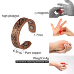 Kupfer Ring mit keltischem Muster und verstellbarem Cuff-Design