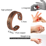 Kupfer Ring mit keltischem Muster und verstellbarem Cuff-Design