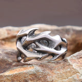 Krone von Dornen Ring für Männer aus Edelstahl rauchig stilvolles Design