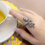 Pierścionek ze srebra próby 925 z motywem węża, unisex