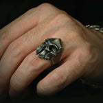 925 Silber Ring im Spartan Helm Design