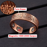 Kupfer Ring mit keltischem Muster und verstellbarem Cuff-Design