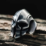 925 Silber Ring im Spartan Helm Design