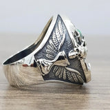 Memento Mori Ring mit Totenkopf und Gravur