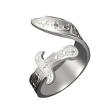 Dawapara Imam Ali Zulfiqar Schwert-Ring mit arabischer Schrift silberfarbene