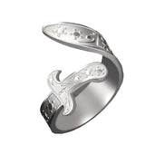 Dawapara Imam Ali Zulfiqar Schwert-Ring mit arabischer Schrift silberfarbene