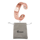Ring aus reinem Kupfer mit Herzen Verstellbarer 6mm Magnetring für Frauen