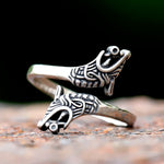 Herrenring aus Edelstahl mit Viking Drachenmotiv