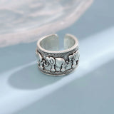 Retro Elefantenring aus 925 Sterling Silber im thaiStil