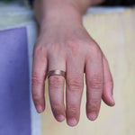 Kupfer Ring mit keltischem Muster und verstellbarem Cuff-Design