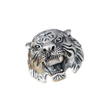 925 Ring für Männer mit exquisite Tigerkopf-Gravur einzigartig und kraftvoll - Siegelring-shop