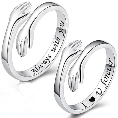 Paar-Ring mit 'Always with You' & 'I Love You Forever' Gravur - Siegelring-shop