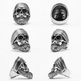 Pierścienie Hippie Skull Rider dla mężczyzn, ze stali nierdzewnej, damskie