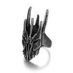 Schwarz-vergoldeter Ring mit Helm-Design aus 316L Edelstahl für Männer