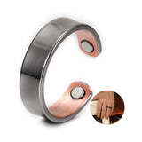 Kupferring für Männer Minimalistischer offener Cuff mit Magneten