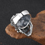 Herrenring im Gothic-Stil mit Totenkopf-Design - Siegelring-shop