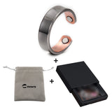 Kupferring für Männer Minimalistischer offener Cuff mit Magneten