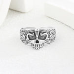 VerstellbarerSkull Ring aus 925er Sterling Silber für Männer