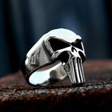 Men's 316L stainless steel rings Punisher skeleton mask