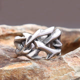 Krone von Dornen Ring für Männer aus Edelstahl rauchig stilvolles Design
