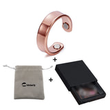 Kupferring für Männer Minimalistischer offener Cuff mit Magneten