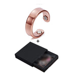 Kupferring für Männer Minimalistischer offener Cuff mit Magneten