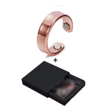 Kupferring für Männer Minimalistischer offener Cuff mit Magneten