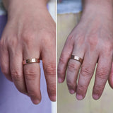 Ring aus reinem Kupfer mit Herzen Verstellbarer 6mm Magnetring für Frauen